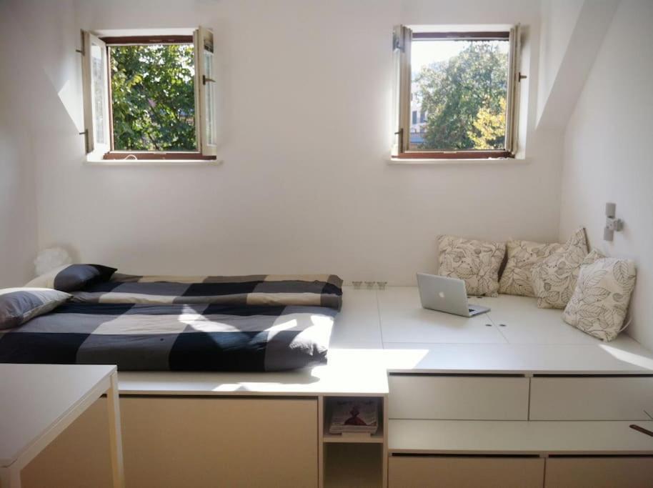 The Cute, Sunny Apartment In The Center +P Ljubljana Dış mekan fotoğraf